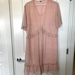 Pink ruffle dress
